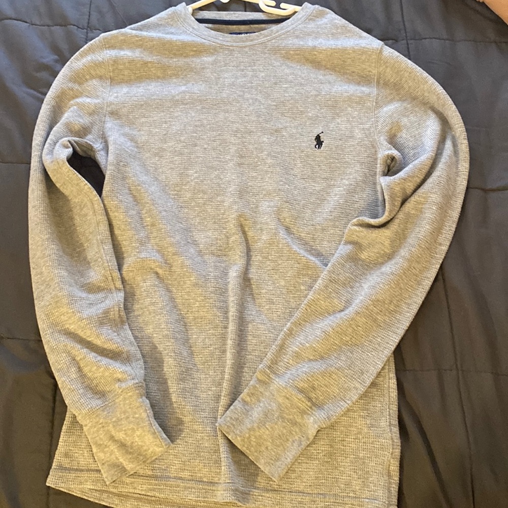 Mens Small Polo Thermal Long Sleeve